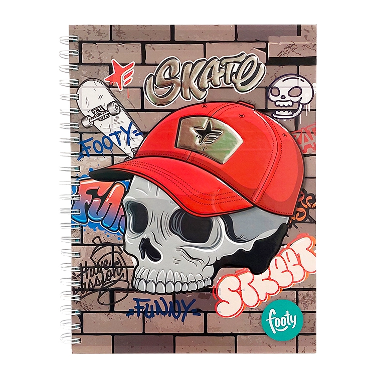 Cuaderno con Espiral Universitario A4 Inkdrop Ray Footy Boy Tapa Dura 22x29cm 100 Hojas Rayadas Art.57196